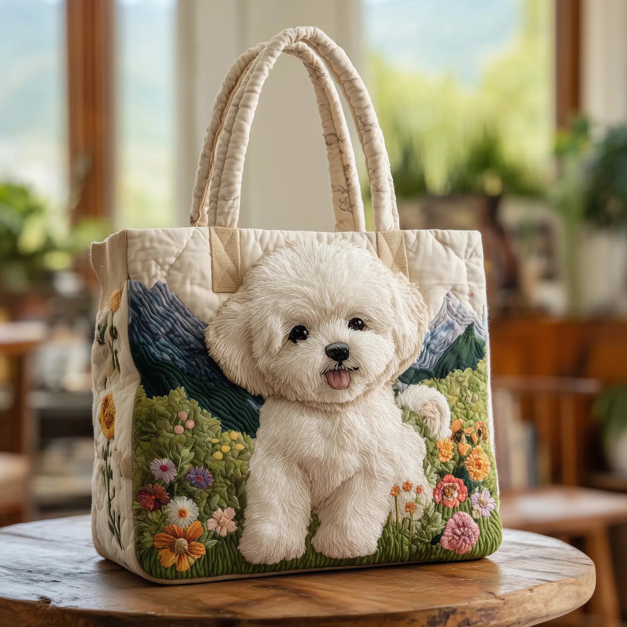 Enchanted Dog Quilted Artisan Tote