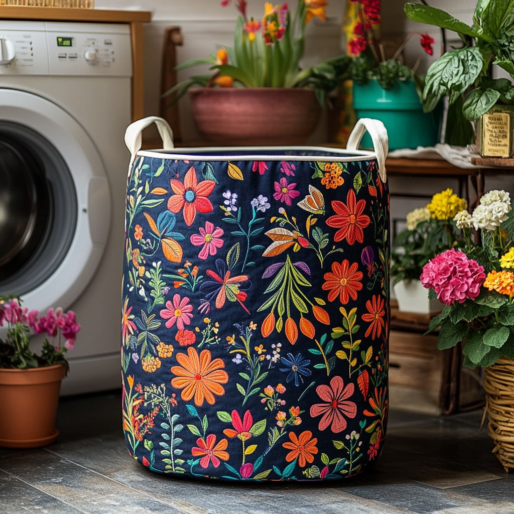 Boho Patchwork Laundry Basket