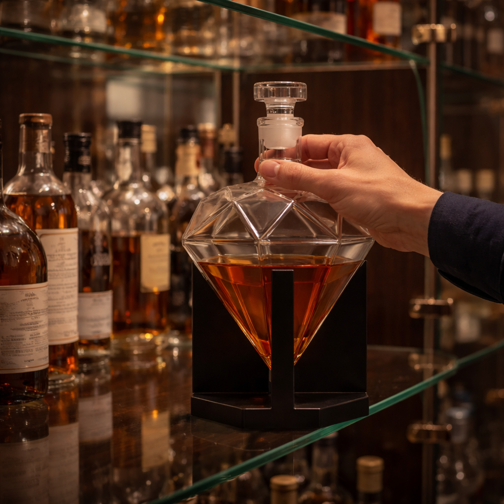 Whiskey Bottle - Diamond Edition and Stand