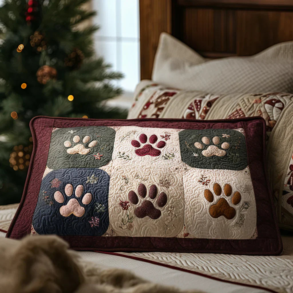 Snuggled Paws Quilted Pillowcase