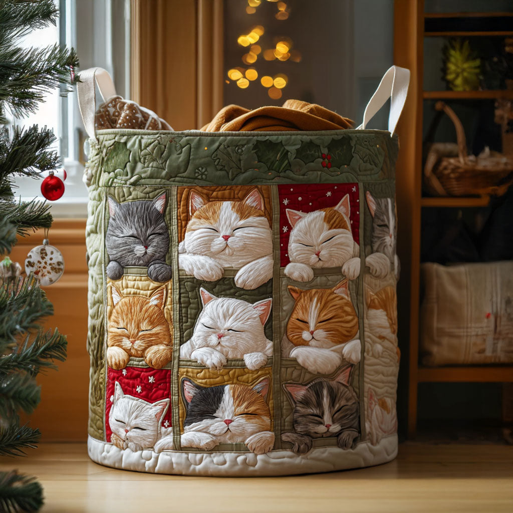 Cozy Kitty Laundry Basket