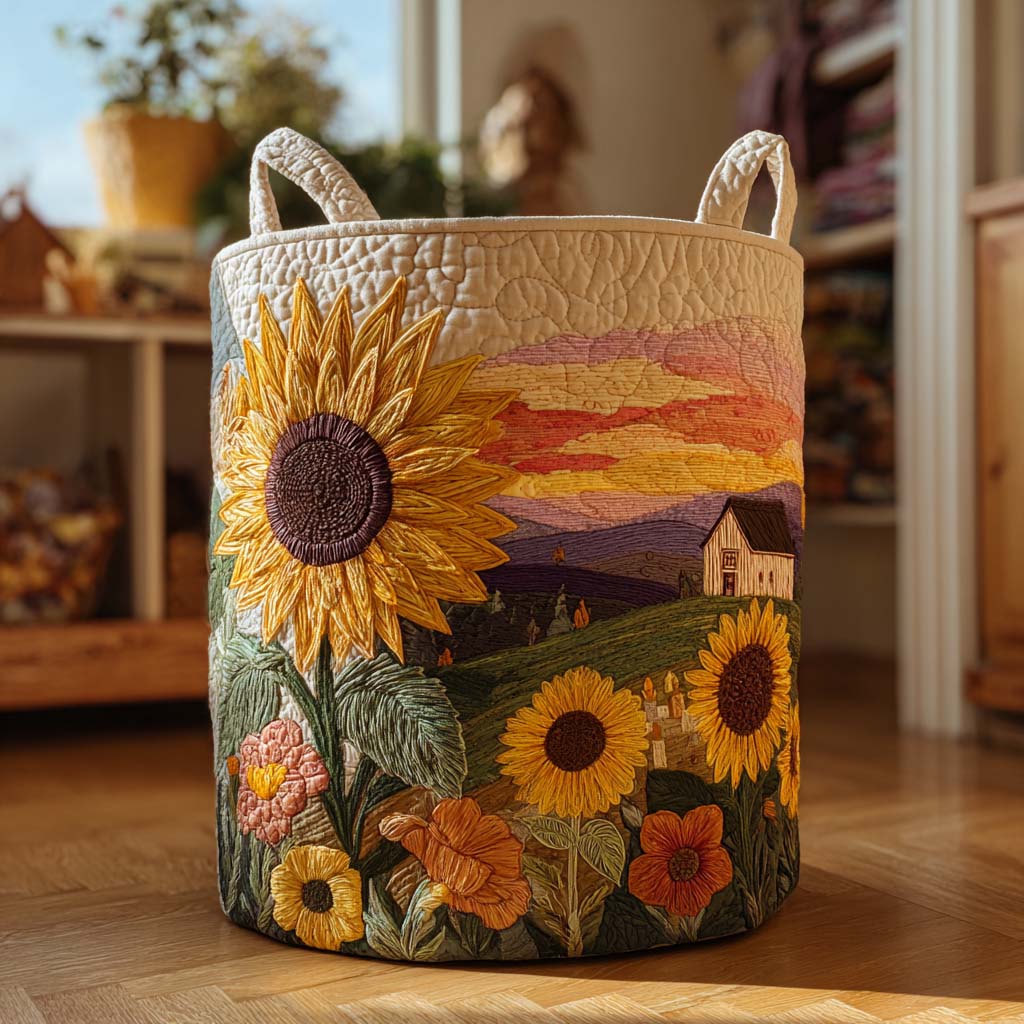 Flourishing Sunshine Laundry Basket