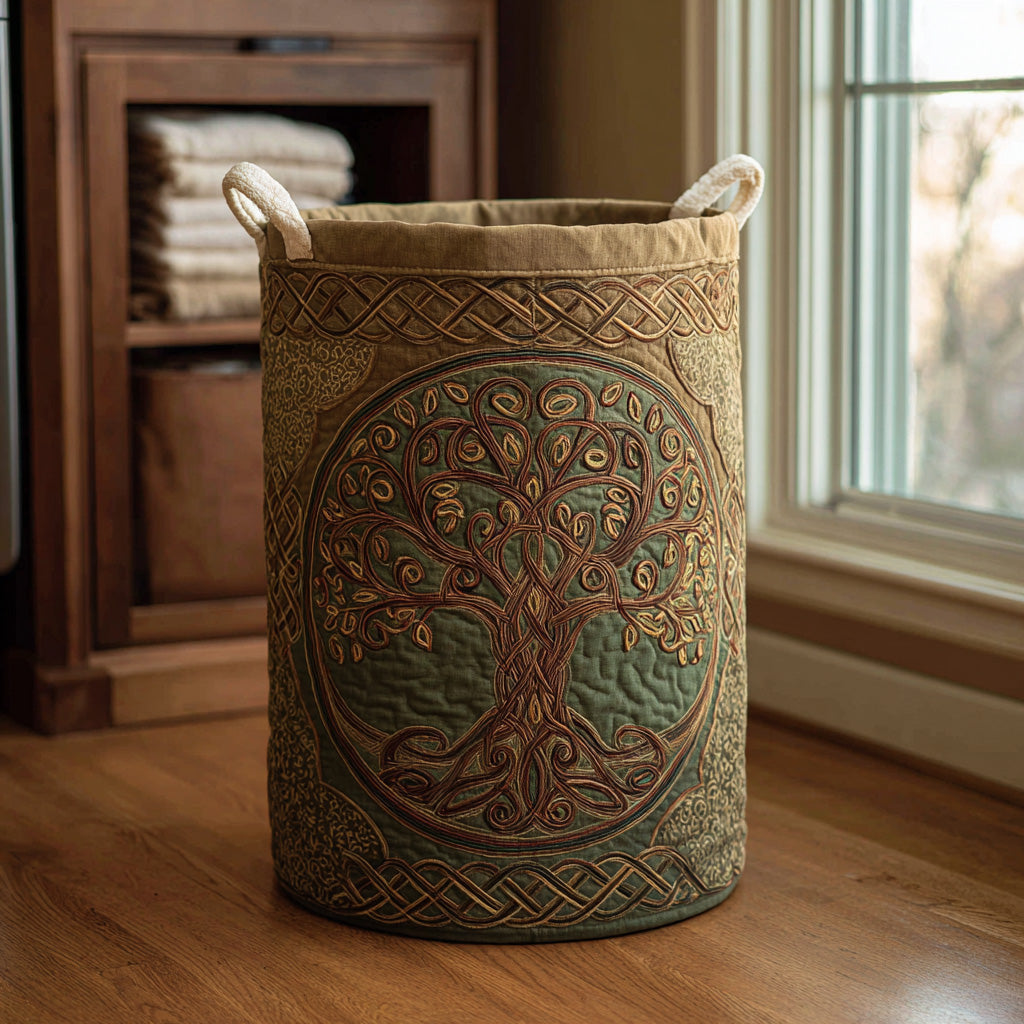 Golden Roots Laundry Basket