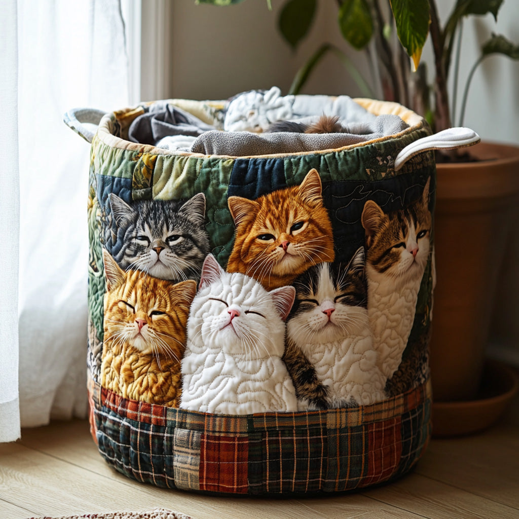 Happy Whiskers Laundry Basket