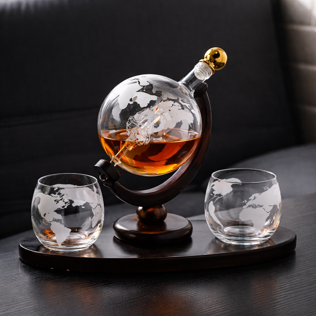 Whisky Bottle - World Map Edition
