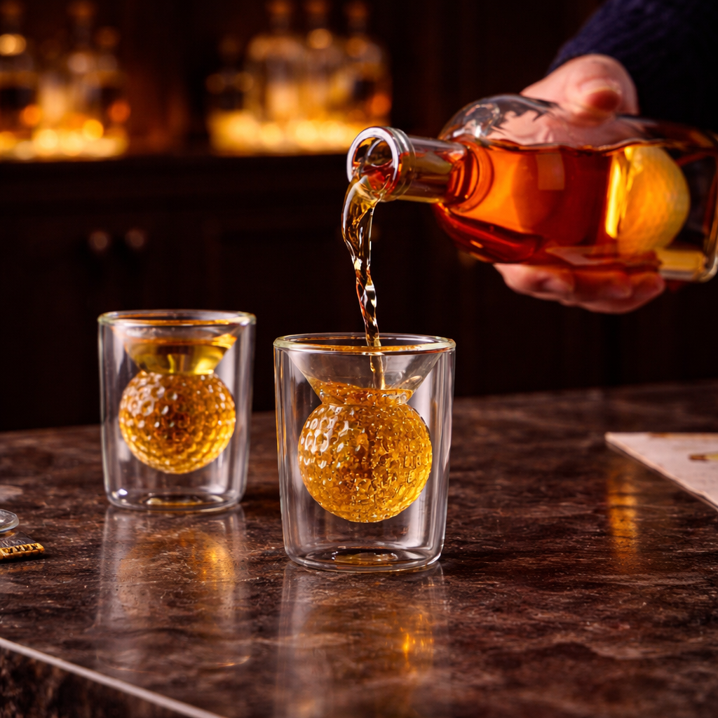 Whiskey Bottle - Golf Set Edition with Glasses