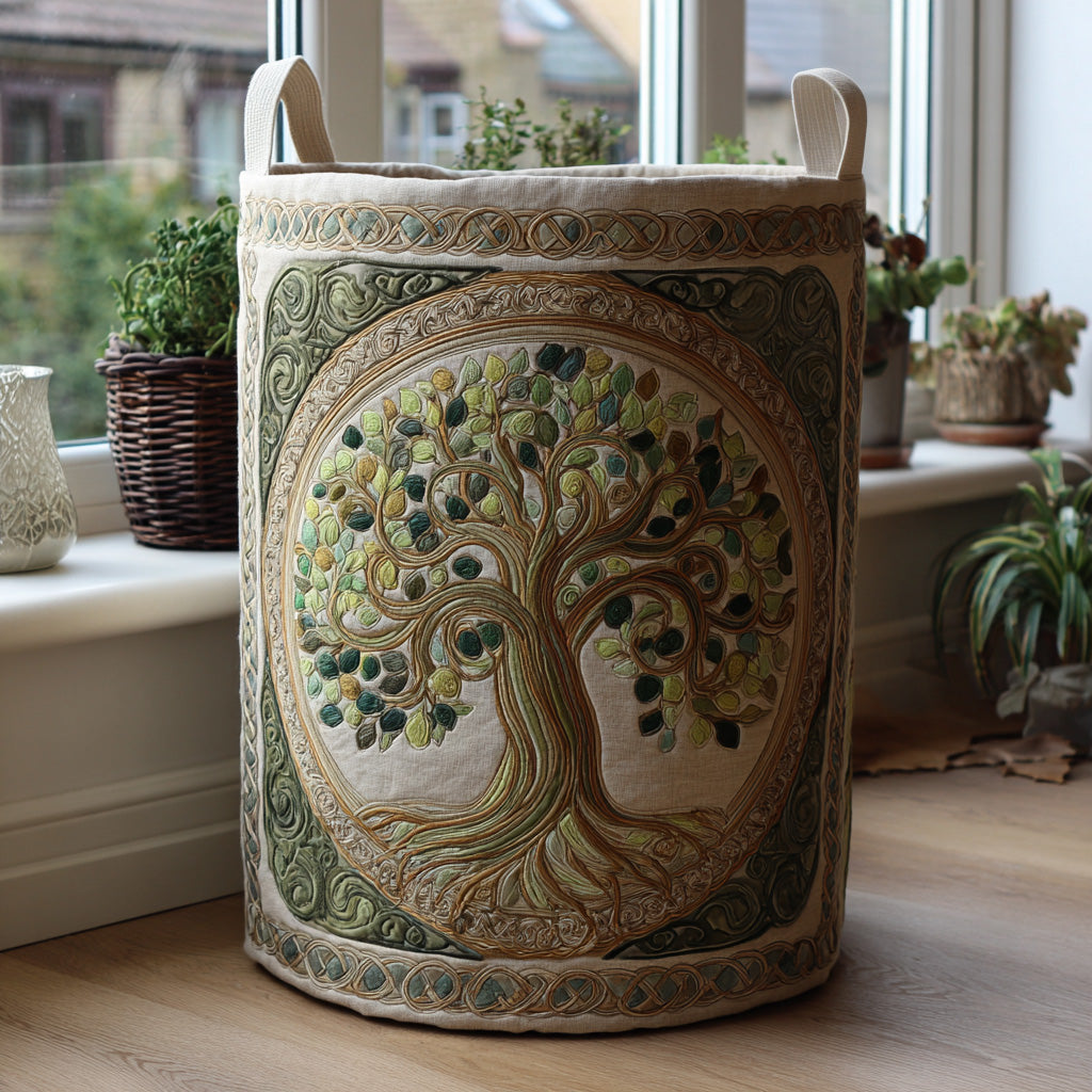 Mystic Tree Laundry Basket