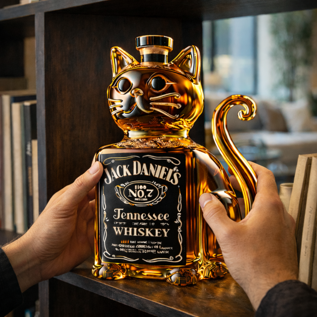 Jack Daniel's Whisky Bottle - Cat Edition