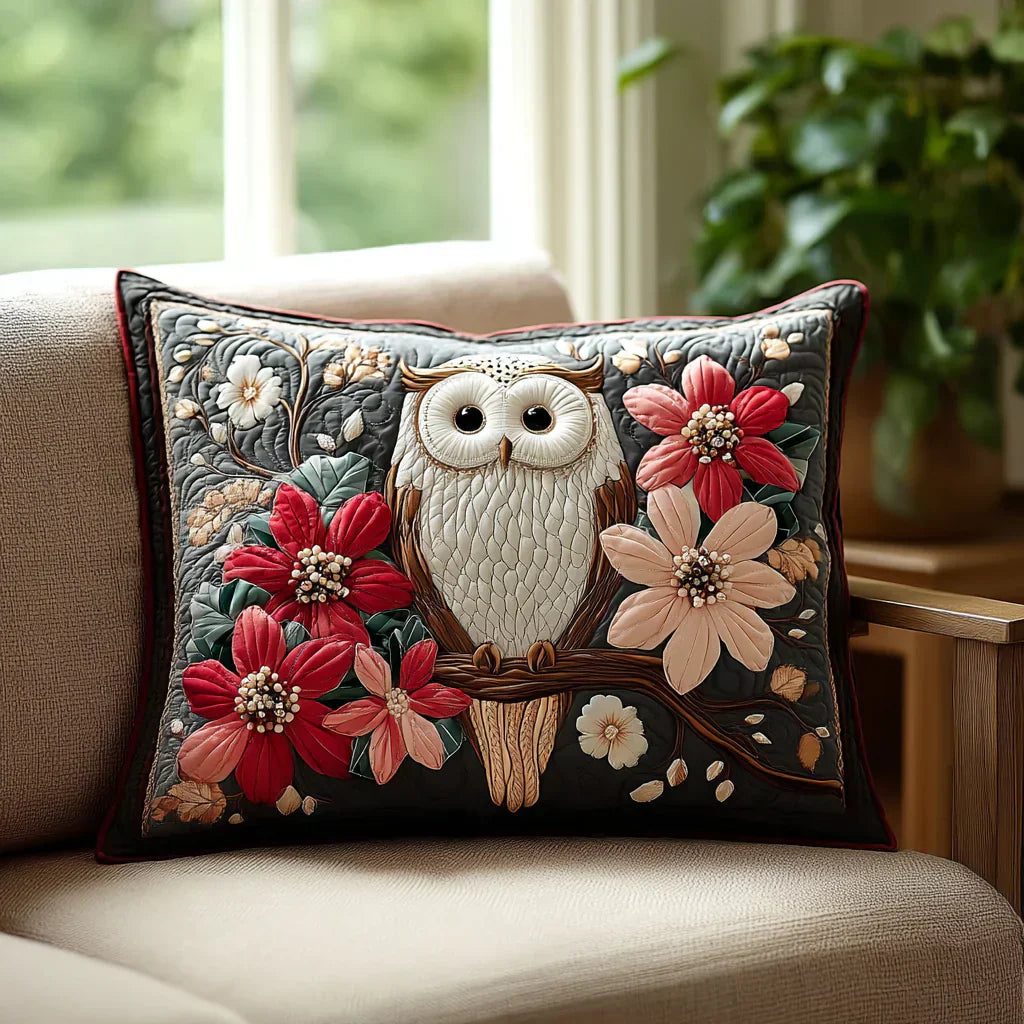 Whispering Owl Quilted Pillowcase