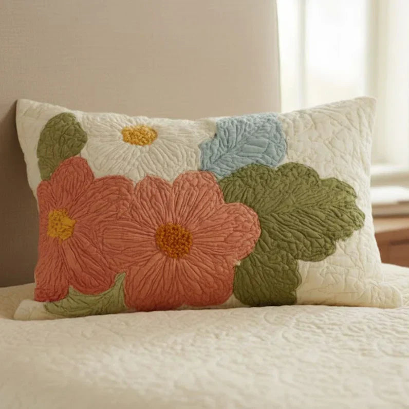 Retro-Style Quilted Pillowcase