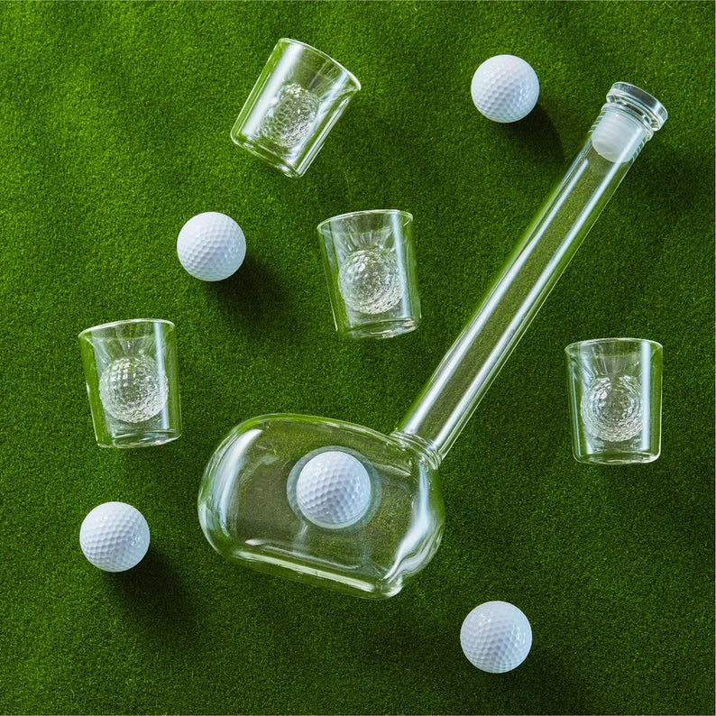 Whisky Bottle - Golf Club Set Edition with Glasses