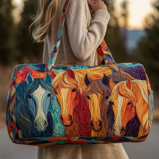 Equestrian Quilted Travel Bag