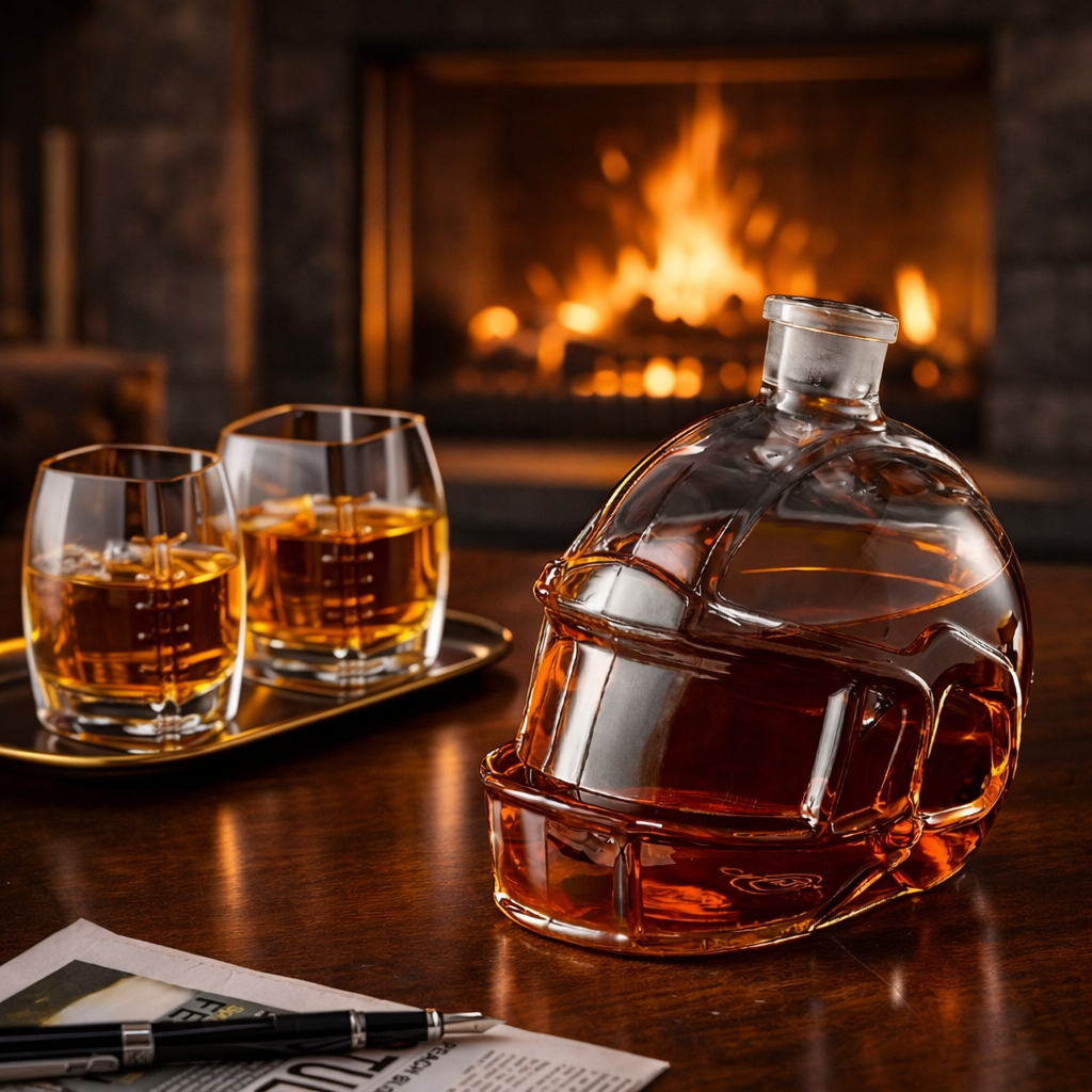 Whiskey Bottle - Rugby Set Edition with Glasses