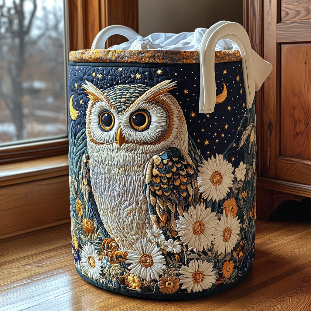 Owl Night Laundry Basket
