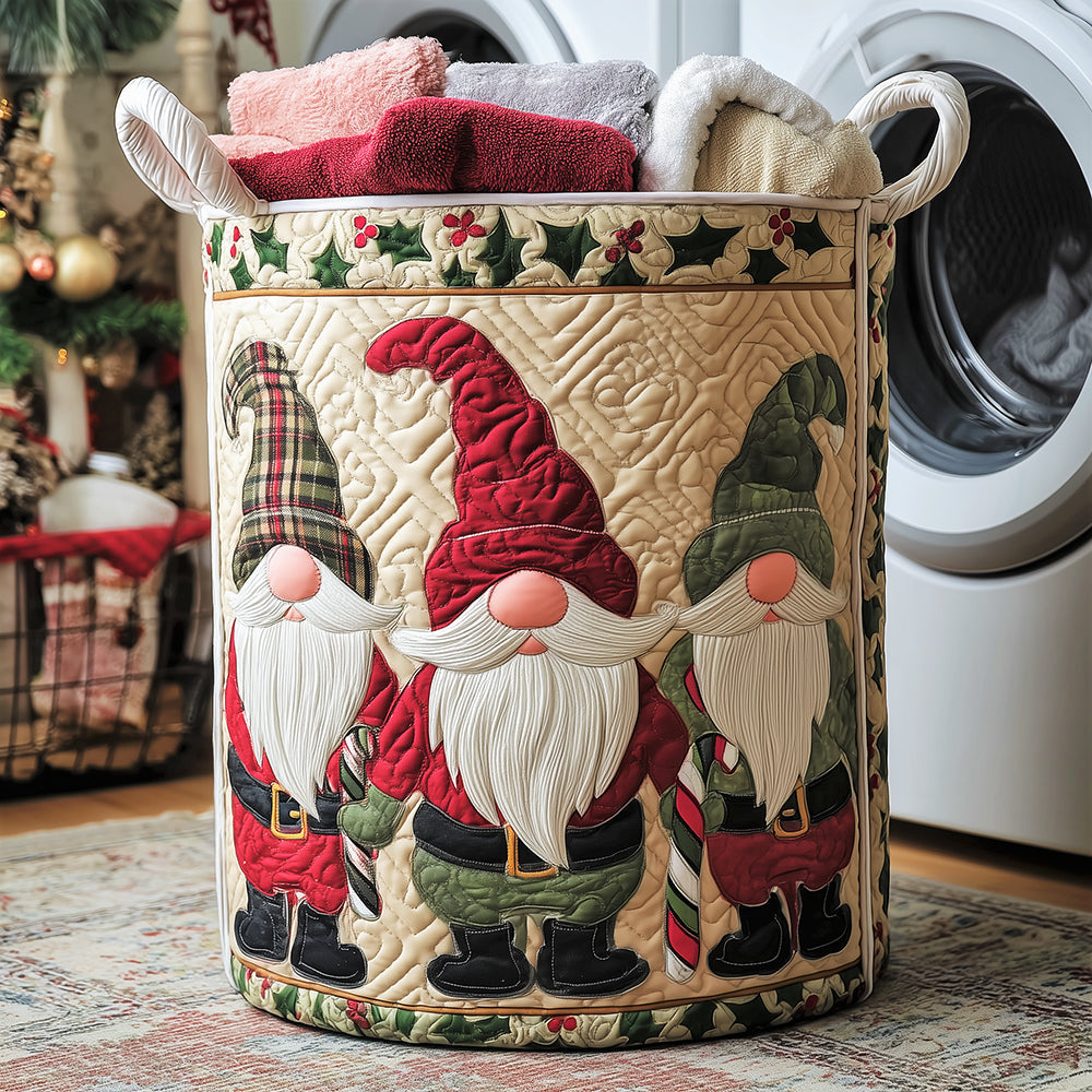 Snowy Gnome Laundry Basket