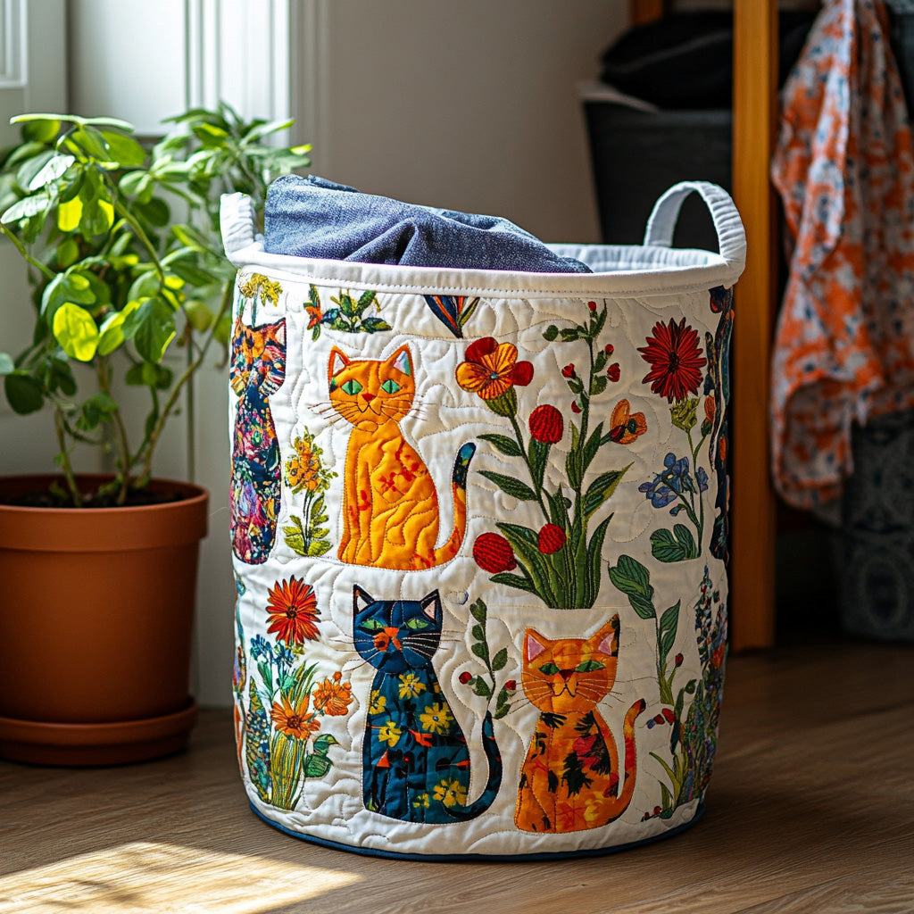 Snuggle Cats Laundry Basket
