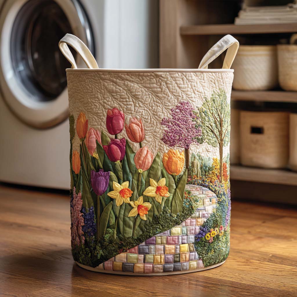 Spring Meadow Laundry Basket