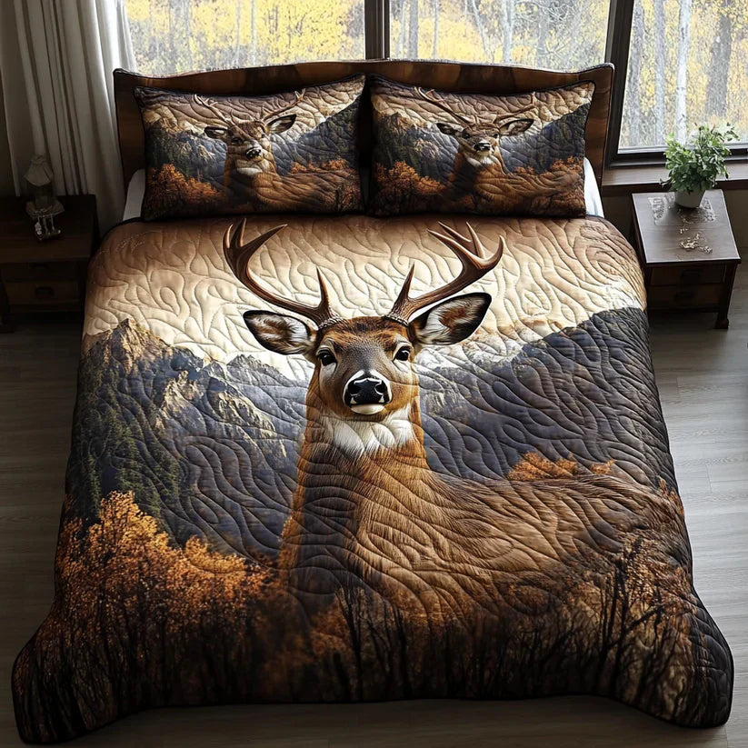 Forest Animals 3-Piece Quilted Bedding Set