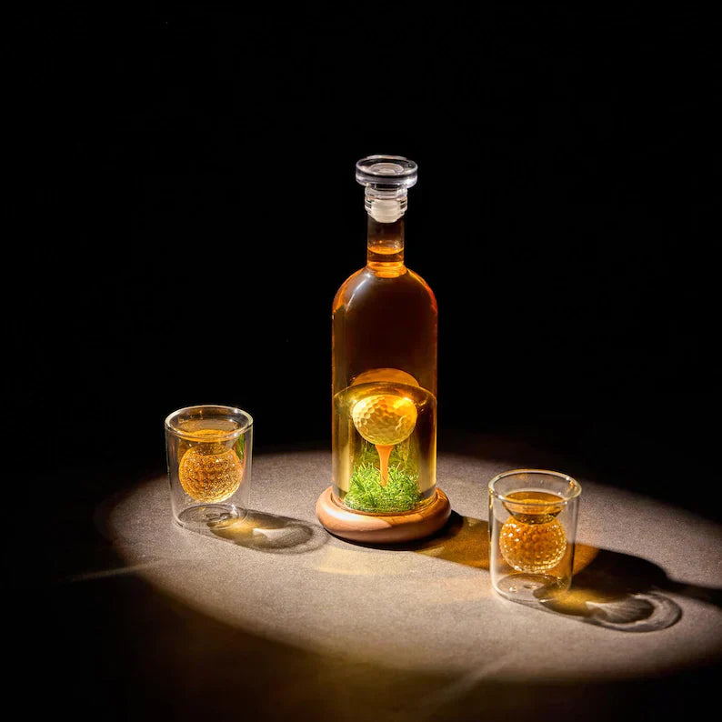 Whiskey Bottle - Golf Set Edition with Glasses